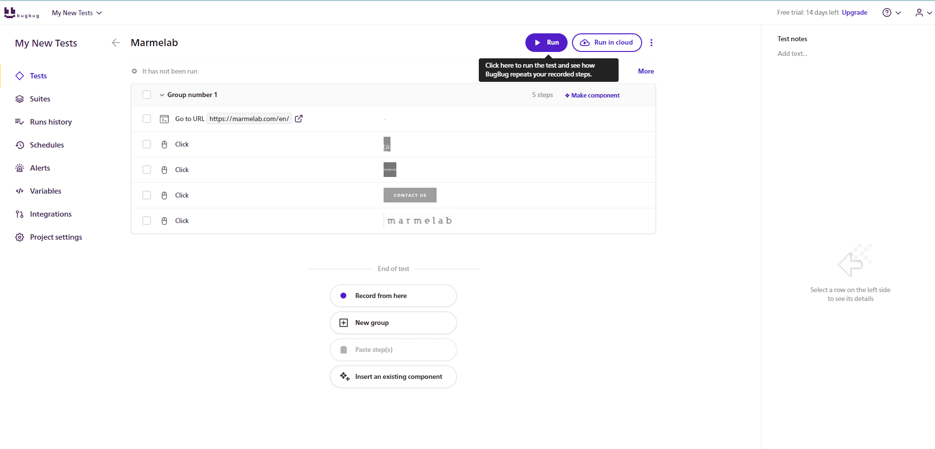 Atomic test results BugBug