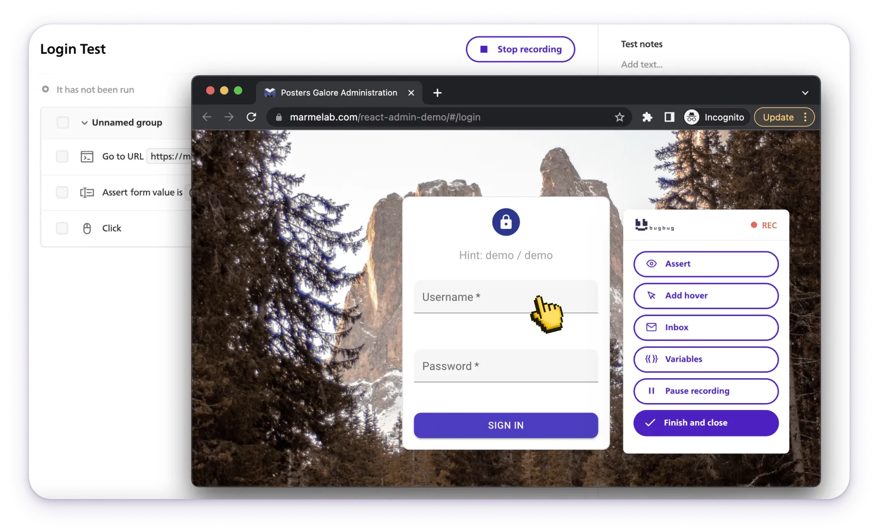 Web Test Recorder BugBug