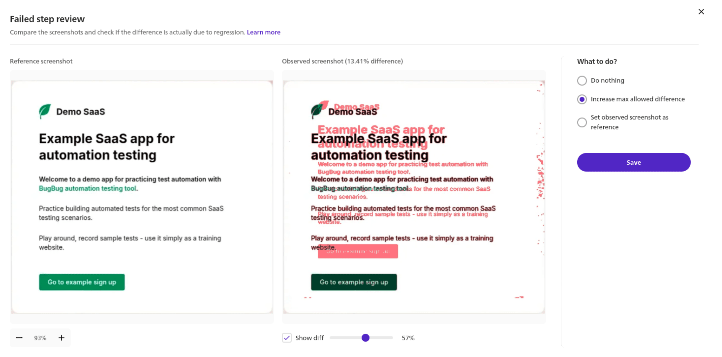 visual regression in bugbug